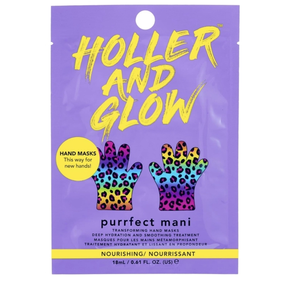 Holler and Glow Purrfect Mani Hand Mask NWT